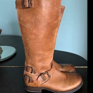 Frye Tall Boots Woman 8.5 Ankle Calf Buckle Straps